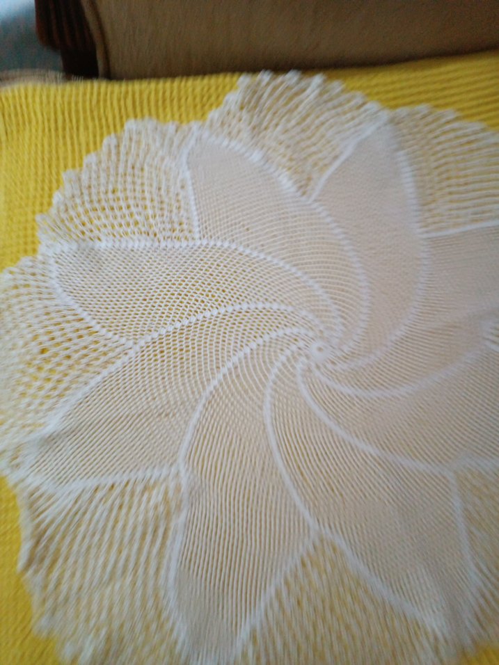 El Yapımı Beyaz Bohem Dantel Örtü - Görsel 5