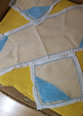 Nakışlı Bohem Mavi Mutfak Bezi - Görsel 6