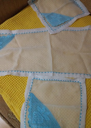 Nakışlı Bohem Mavi Mutfak Bezi - Görsel 5