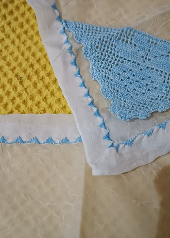 Nakışlı Bohem Mavi Mutfak Bezi - Görsel 3