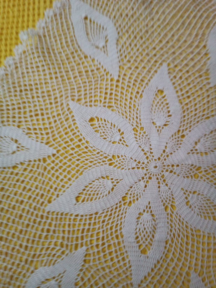 El Yapımı Beyaz Dantel Örtü - Görsel 5