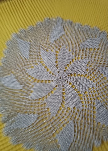 Bohem Gri Örgü Masa Örtüsü - Görsel 6