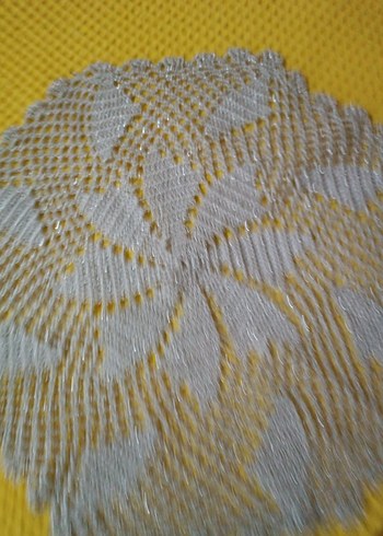 Bohem Gri Örgü Masa Örtüsü - Görsel 2