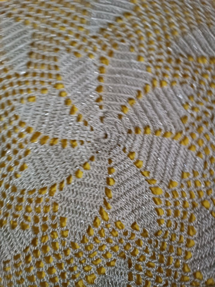 Bohem Gri Örgü Masa Örtüsü - Görsel 5