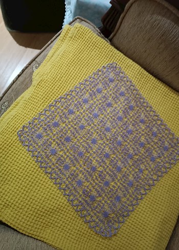 Sarı Bohem Nakışlı Kırlent Kılıfı - Görsel 6