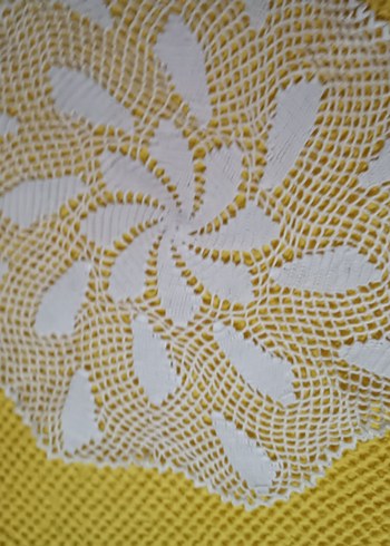 Bohem Tarzı Sarı Beyaz El İşlemesi - Görsel 5