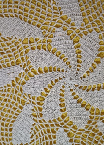 Bohem Tarzı Sarı Beyaz El İşlemesi - Görsel 2