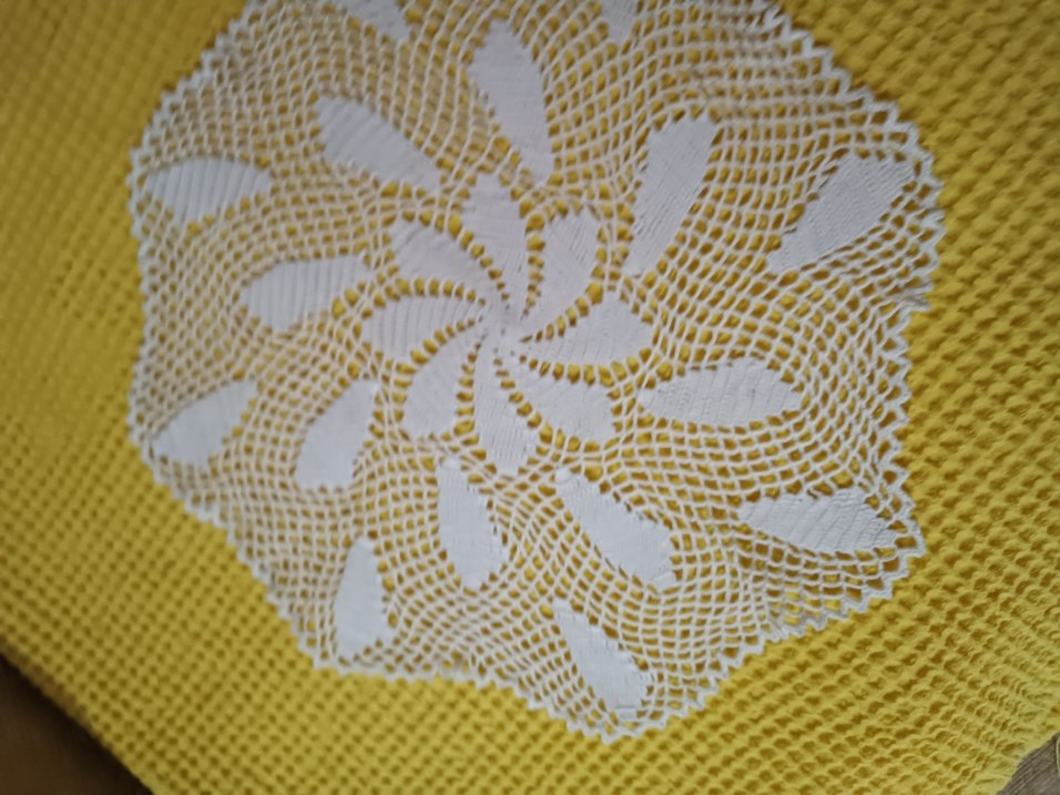 Bohem Tarzı Sarı Beyaz El İşlemesi - Görsel 5