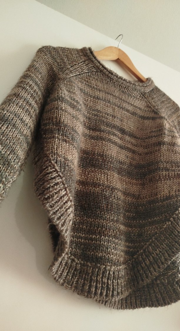 Kadın Kahverengi Örgü Triko Kazak - Görsel 5