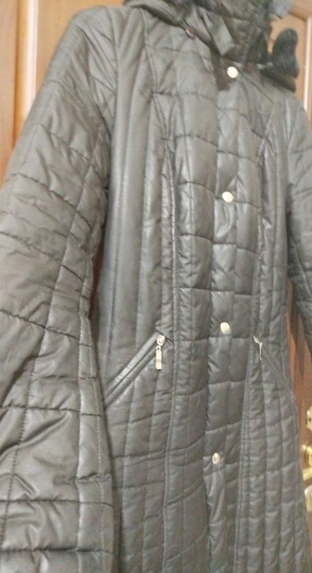 Düğmeli Siyah Uzun Kadın Deri mont - Görsel 2