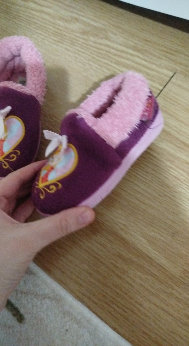 Mor Nakışlı Kız Çocuk Ev Terliği - Görsel 2