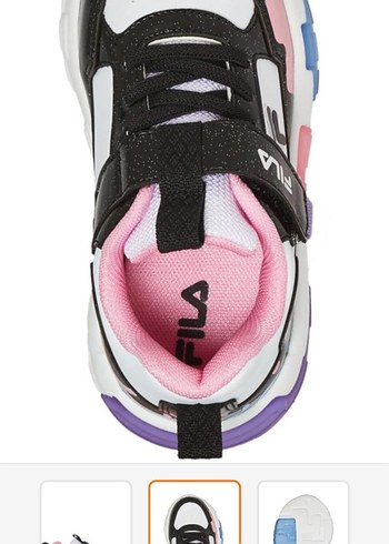 Kız Çocuk Renkli Fila Sneaker Velcro Bağcıklı - Görsel 2