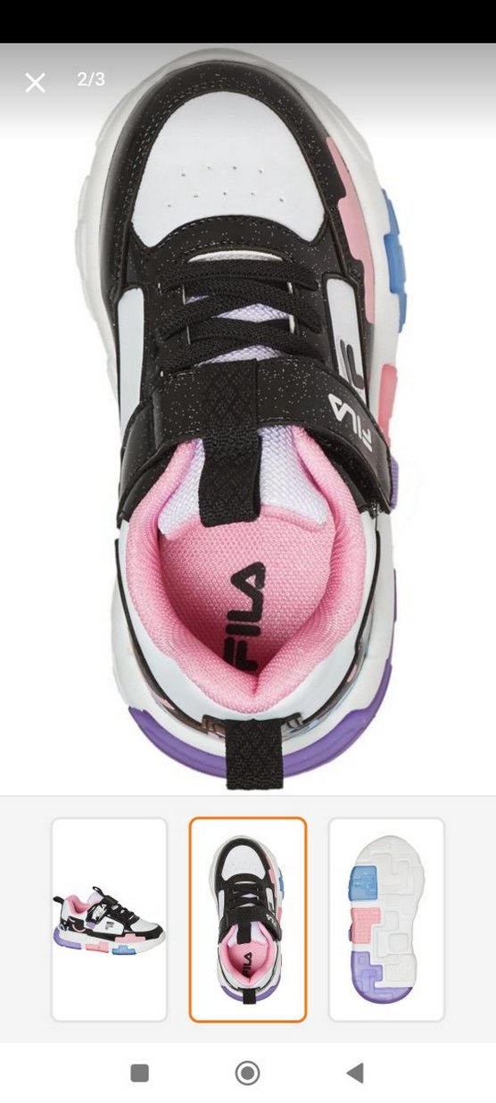 Kız Çocuk Renkli Fila Sneaker Velcro Bağcıklı - Görsel 2