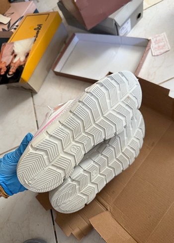40 Beden beyaz Renk Beyaz Spor Stiletto Topuklu Kadın Sneaker
