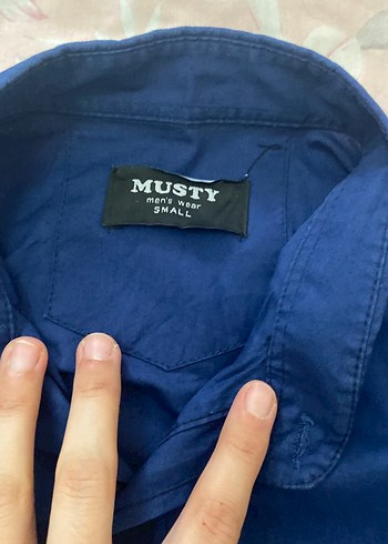 Erkek Mavi Kot Gömlek Uzun Kollu - Görsel 2