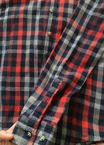 Düğmeli, Uzun Kollu Erkek Kareli Gömlek - Görsel 2