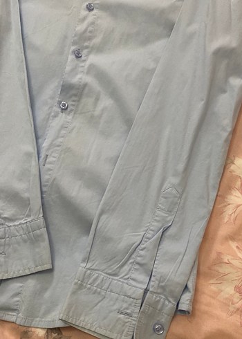 Mavi Keten Erkek Gömlek, Regular Fit, Uzun Kollu - Görsel 3