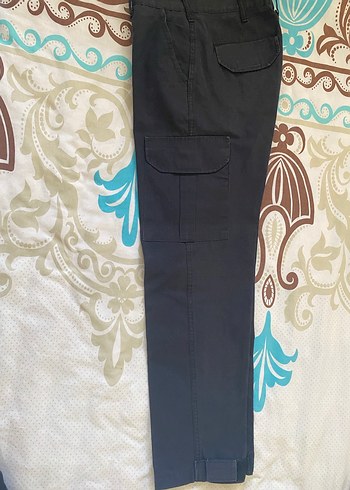 Siyah Regular Fit Kemerli Erkek Pantolon - Görsel 2