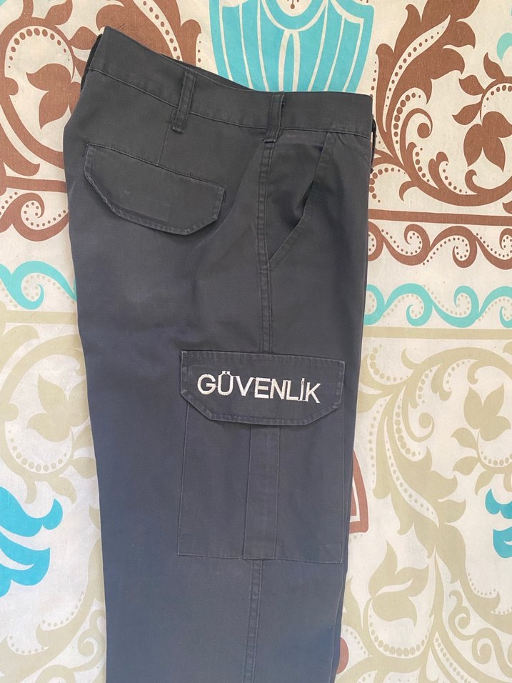 Siyah Regular Fit Kemerli Erkek Pantolon - Görsel 3