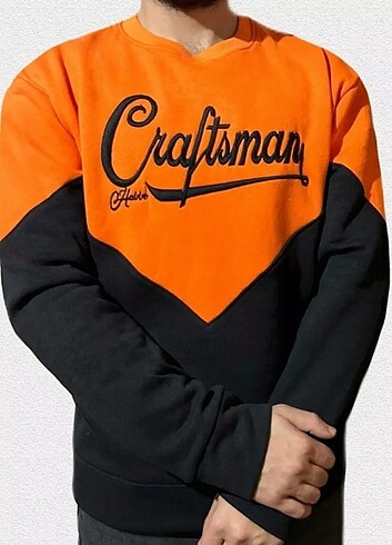 Diğer Turuncu Nakış Detaylı Sweatshirt