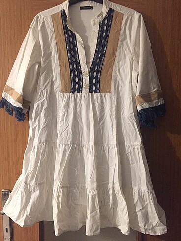 Beyaz Oversize elbise tunik