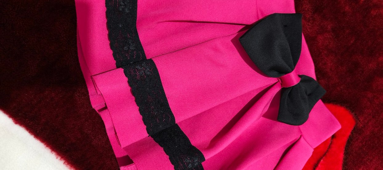 Fırfırlı Pembe Gotik Kız Eteği - Görsel 2