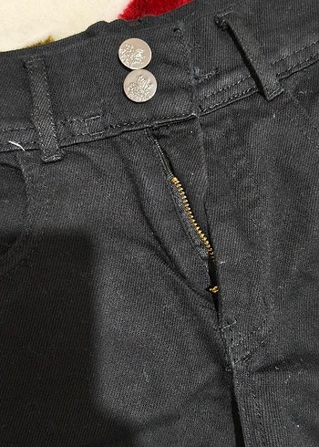 Kız Çocuk Baskılı Siyah Dar Kesim Pantolon - Görsel 3