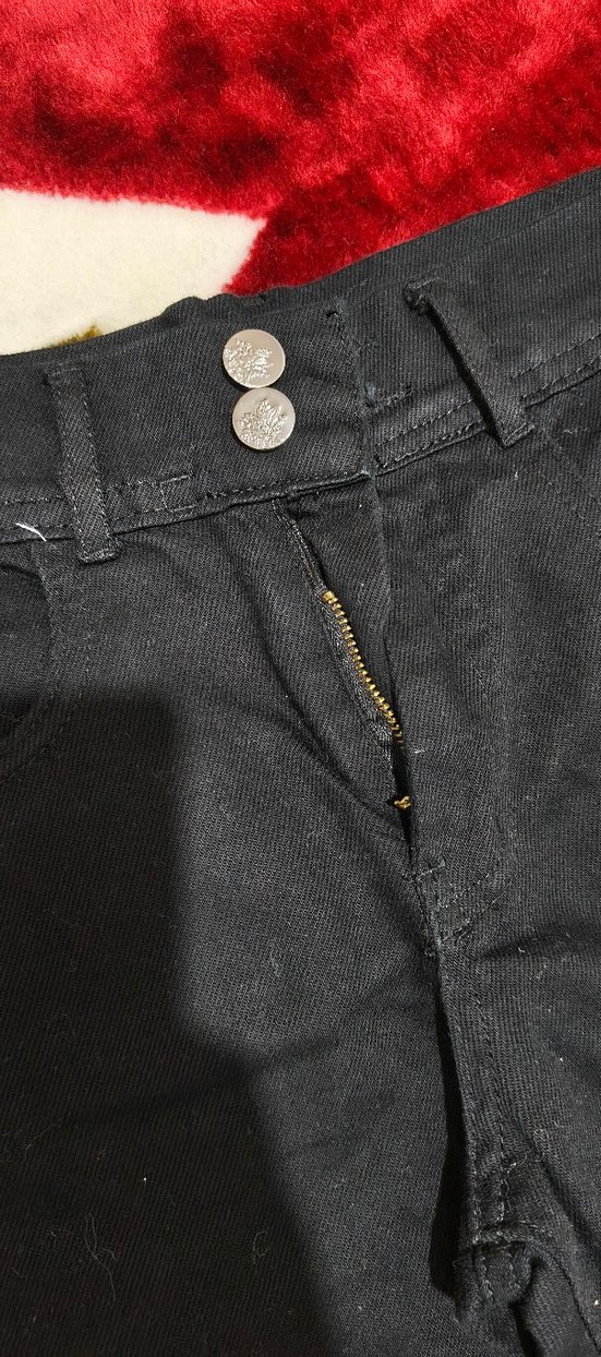 Kız Çocuk Baskılı Siyah Dar Kesim Pantolon - Görsel 3