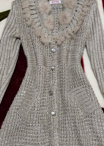 bej Kadın Triko hırka - Görsel 5