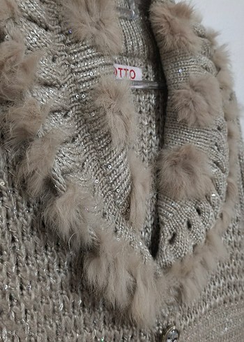 bej Kadın Triko hırka - Görsel 4