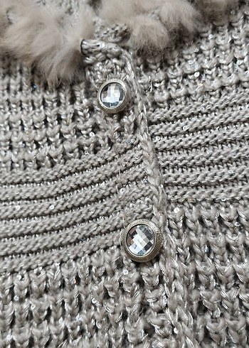 bej Kadın Triko hırka - Görsel 3