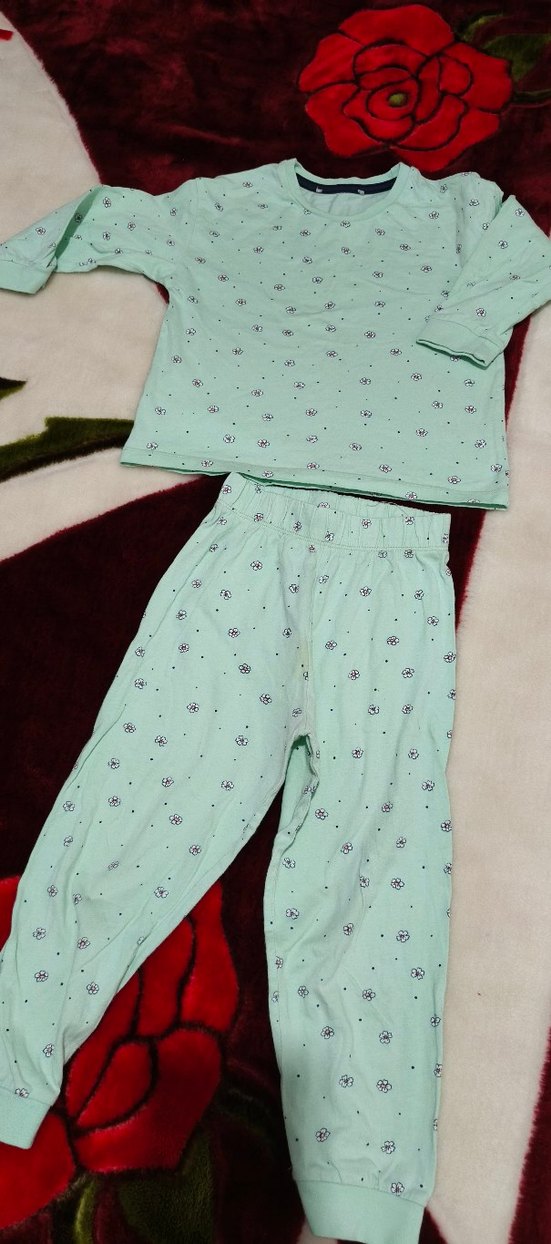 Uzun Kollu Rahat kız çocuk Pijama Takımı - Görsel 2