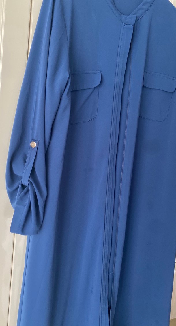 Lacivert Uzun Kol Kadın Elbise - Görsel 3