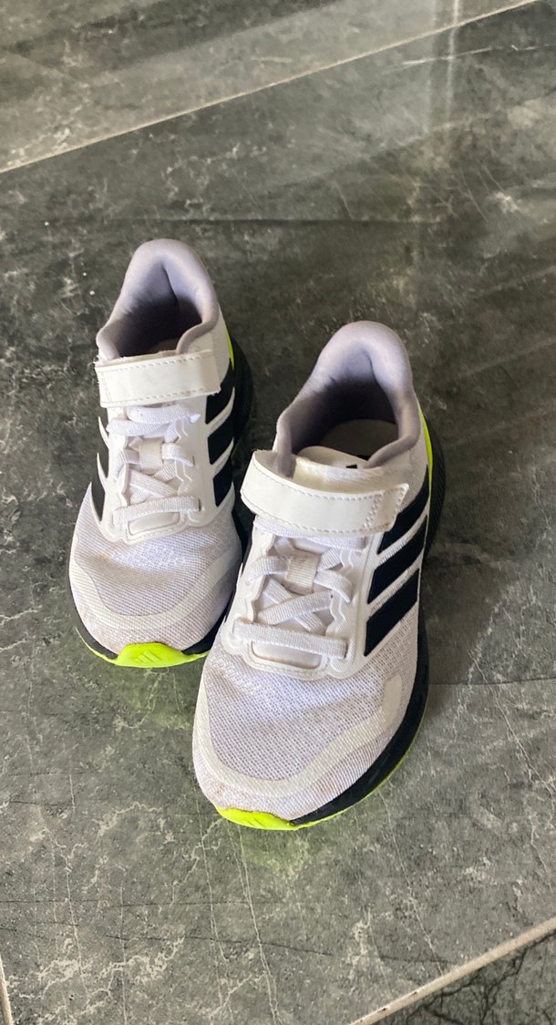 Erkek Çocuk Beyaz Cırtlı Spor Ayakkabı - Görsel 2