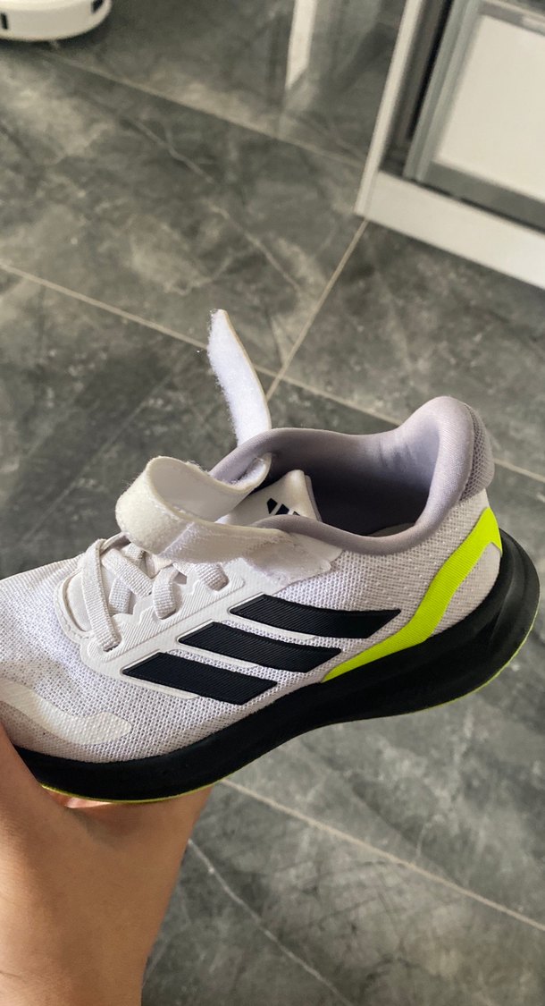 Erkek Çocuk Beyaz Cırtlı Spor Ayakkabı - Görsel 4