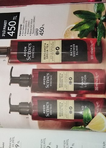 Avon Senses Bergamot & Yeşil Çay Duş Jeli Seti
