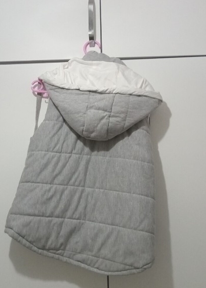 Kadın gri şişme yelek - Görsel 2