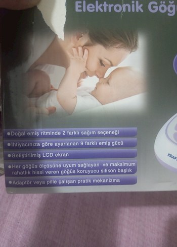 Mor Elektronik Göğüs Pompası LCD Ekranlı