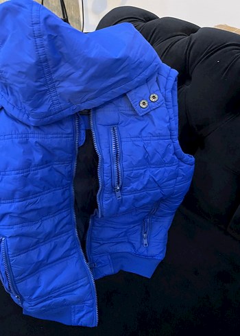 Erkek Çocuk Mavi Fermuarlı Yelek - Görsel 3