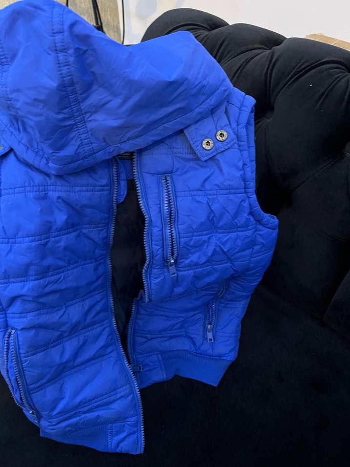 Erkek Çocuk Mavi Fermuarlı Yelek - Görsel 3