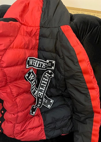 Kırmızı Siyah Fermuarlı Biker Kışlık erkek Mont - Görsel 2