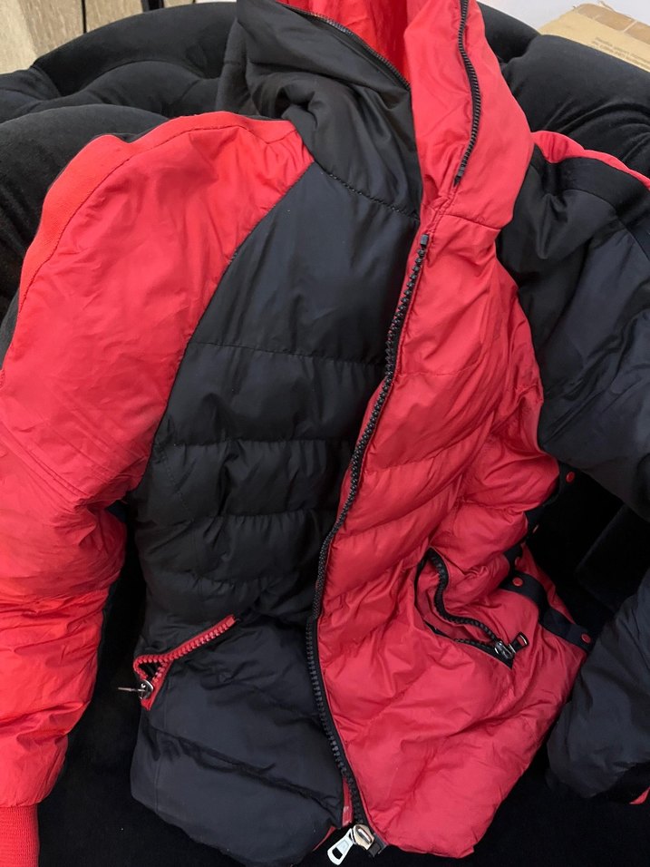 Kırmızı Siyah Fermuarlı Biker Kışlık erkek Mont - Görsel 3