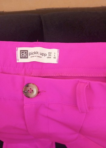 Pembe Pilili Kadın Kumaş Pantolon - Görsel 2