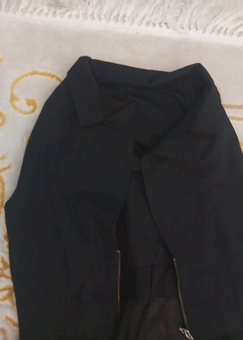 Siyah Kadın yelek - Görsel 3