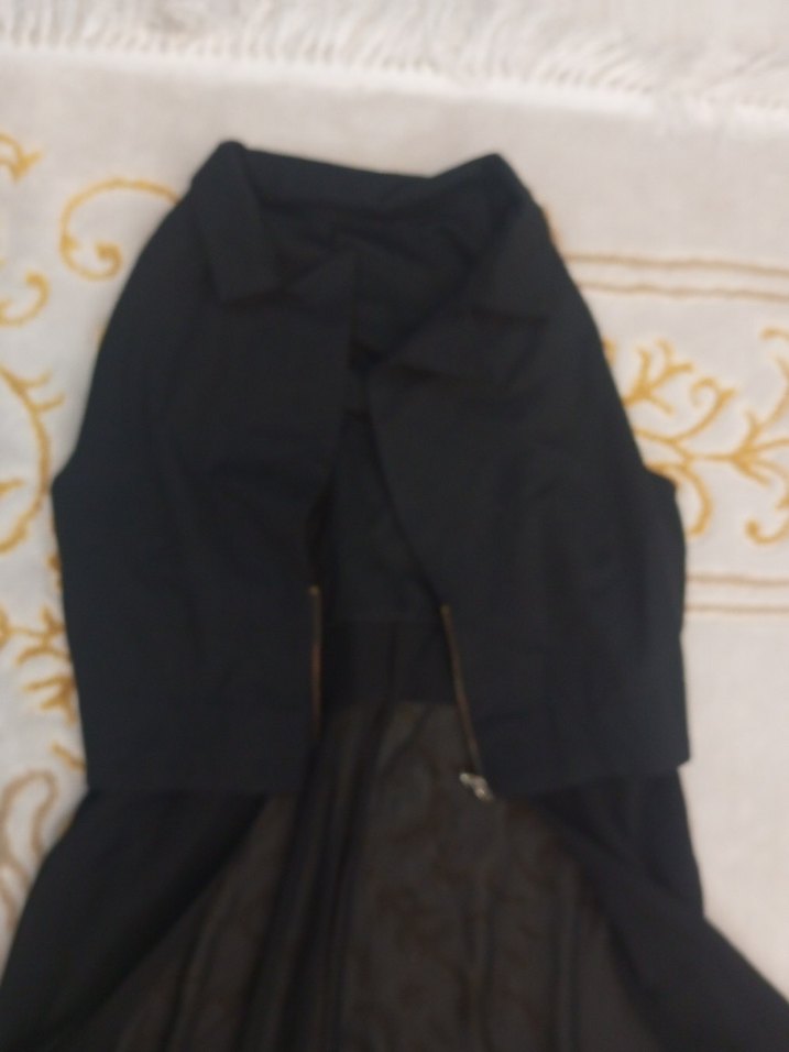 Siyah Kadın yelek - Görsel 2