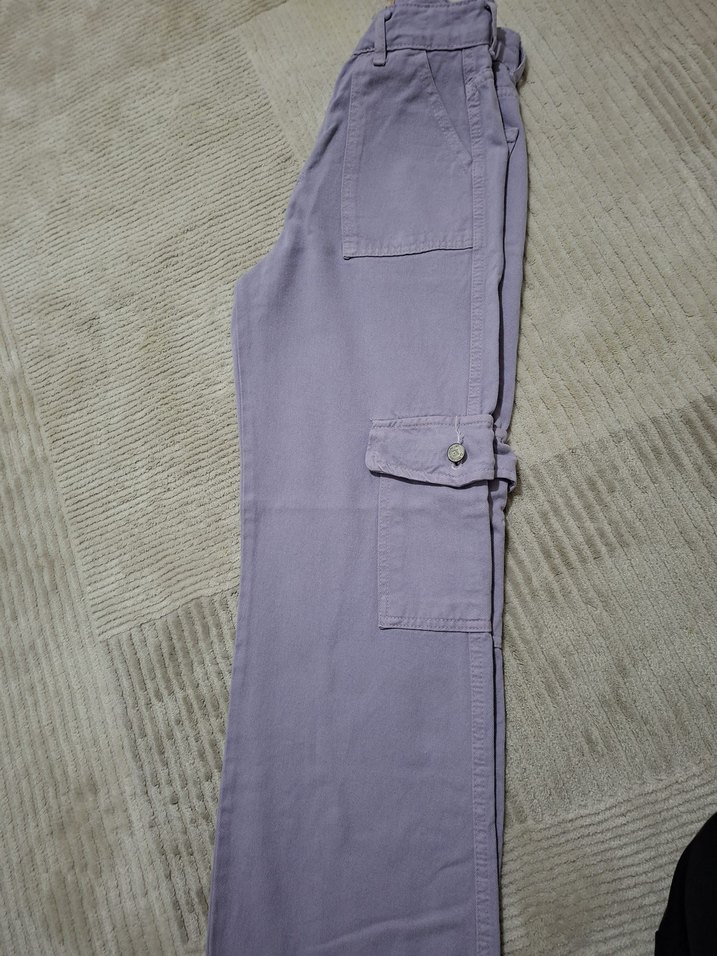 Mor Rahat Kesim Kadın Kot Pantolon - Görsel 2