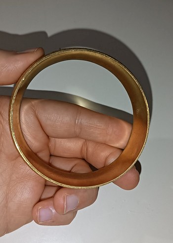 Altın Renk Parlak Kadın Bilezik - Görsel 6