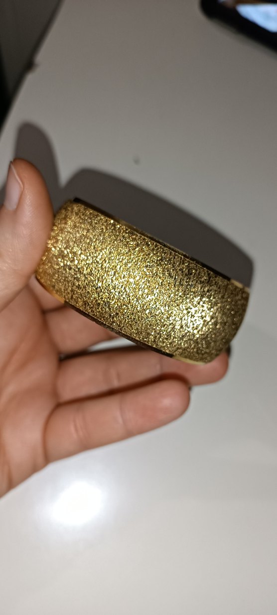 Altın Renk Parlak Kadın Bilezik - Görsel 5