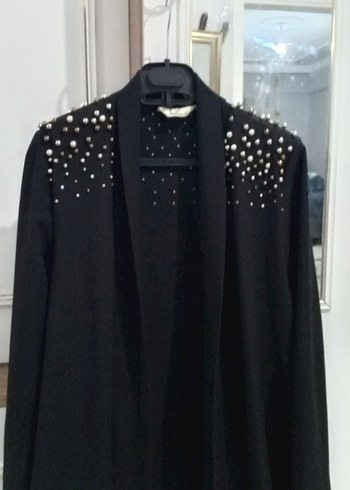 Siyah Drapeli Uzun Kadın tunik - Görsel 2