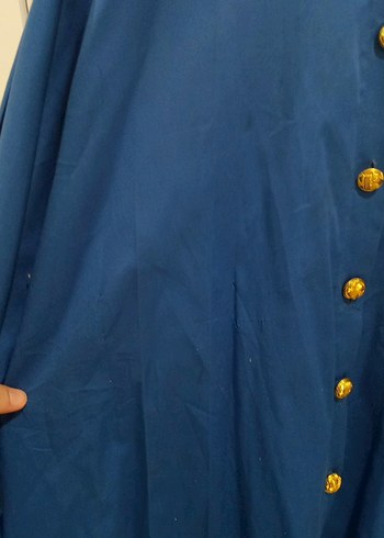 Mavi Düğmeli Kadın Gömlek - Görsel 2